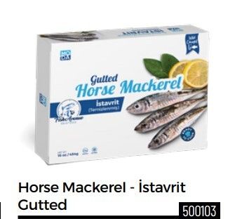 MODA Fish Avenue Wild Caught Gutted Horse Mackerel - Temizlenmis Istavrit 16oz