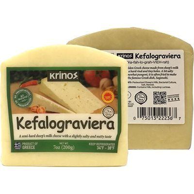 KRINOS Kefalograviera Cheese 200g Wedge Vac Pack