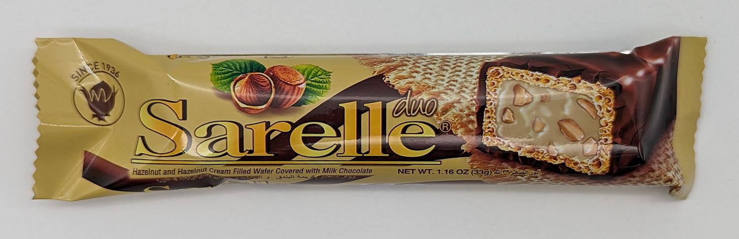 SARELLE Chocolate Wafer with Hazelnut &amp; Hazelnut Cream Filling 33g