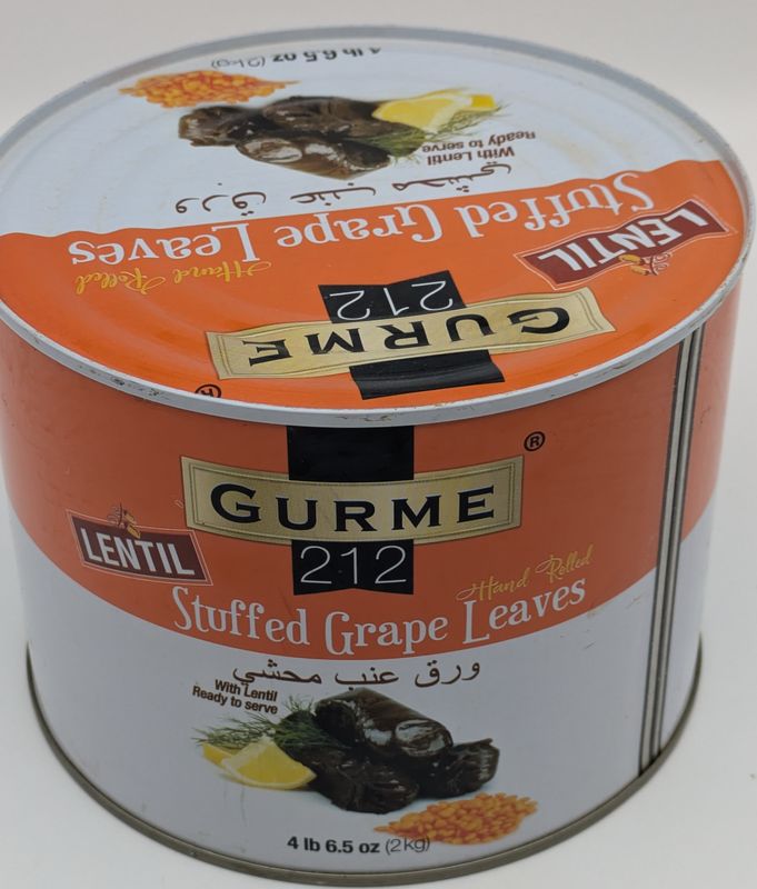 GURME 212 Gourmet Lentil Stuffed Grape Leaves 2kg Can