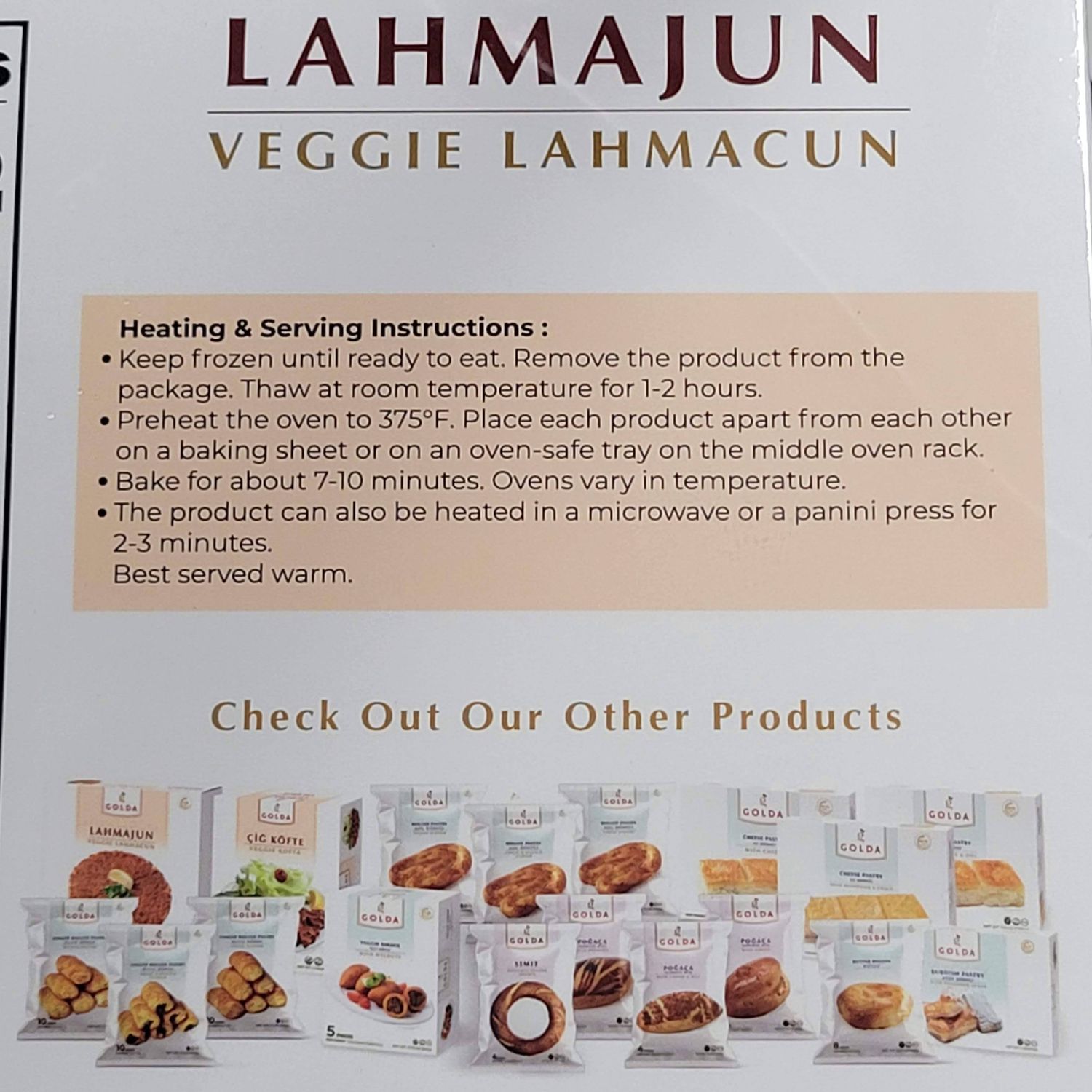 Veggie Lahmacun - Meatless Lahmacun - Lahmajun 4pcs (Frozen)