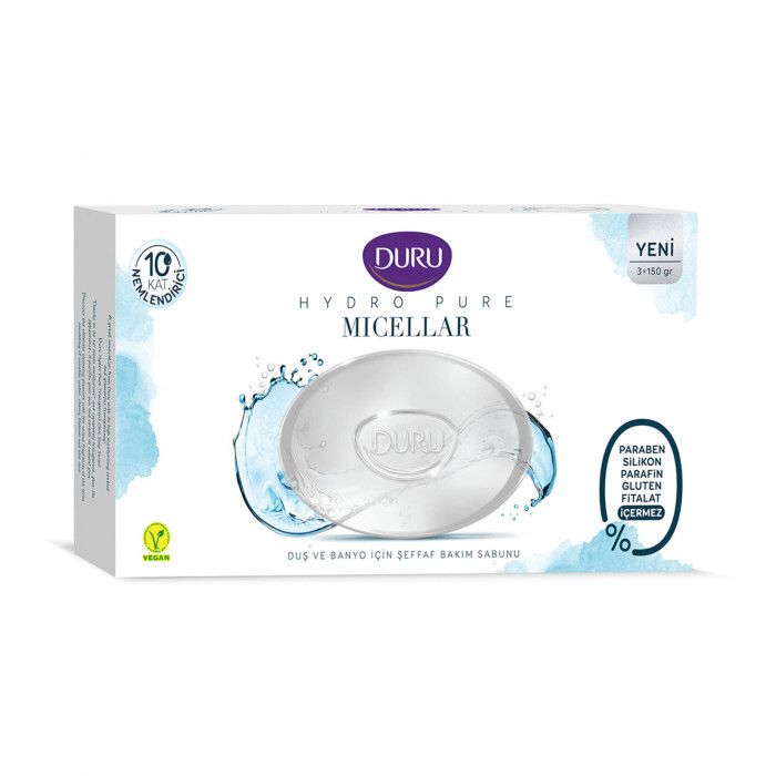 DURU Hydro Pure Bar Soap Micellar 150g x3pcs