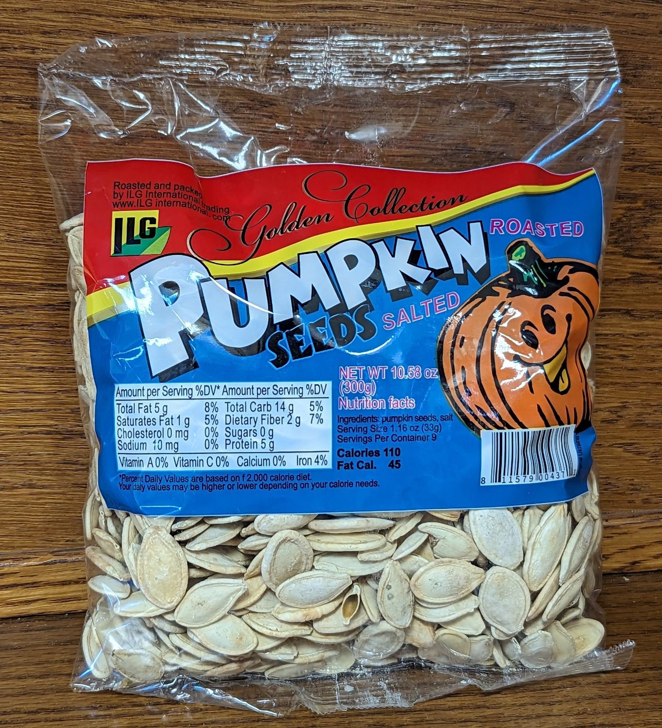 GOLDEN COLLECTION Salted Roasted Pumpkin Seeds 300g