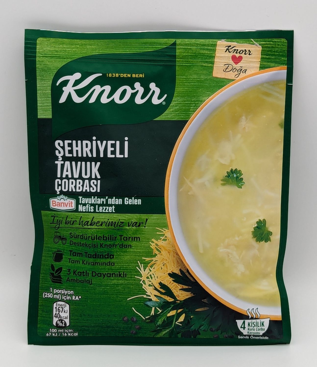 KNORR Chicken Flavored Noodle Soup - Sehriyeli Tavuk Corbasi 51g