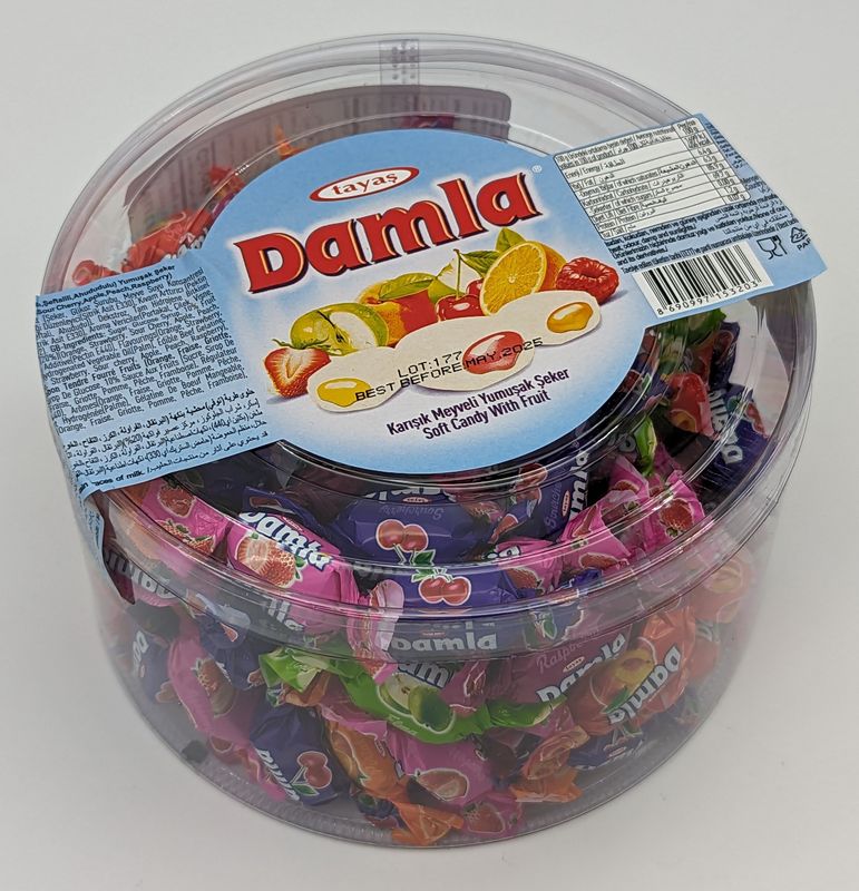 TAYAS Damla Assorted Soft Candy with Fruit 400g
