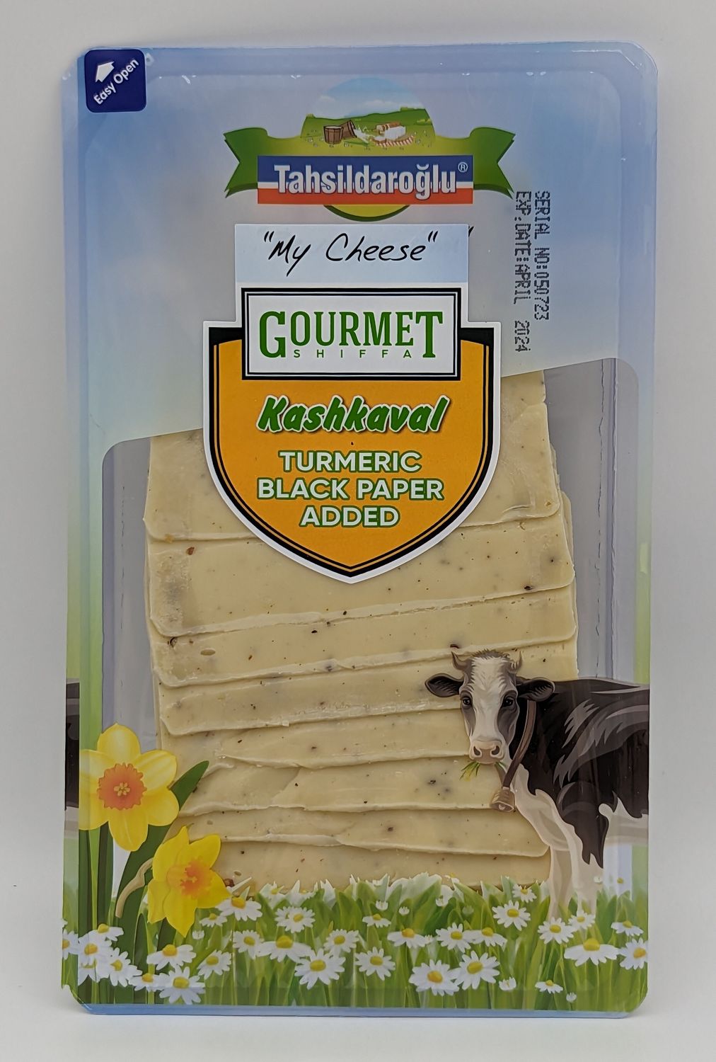 TAHSILDAROGLU Gourmet Shiffa Sliced Kashkaval with Turmeric &amp; Black Pepper 200g