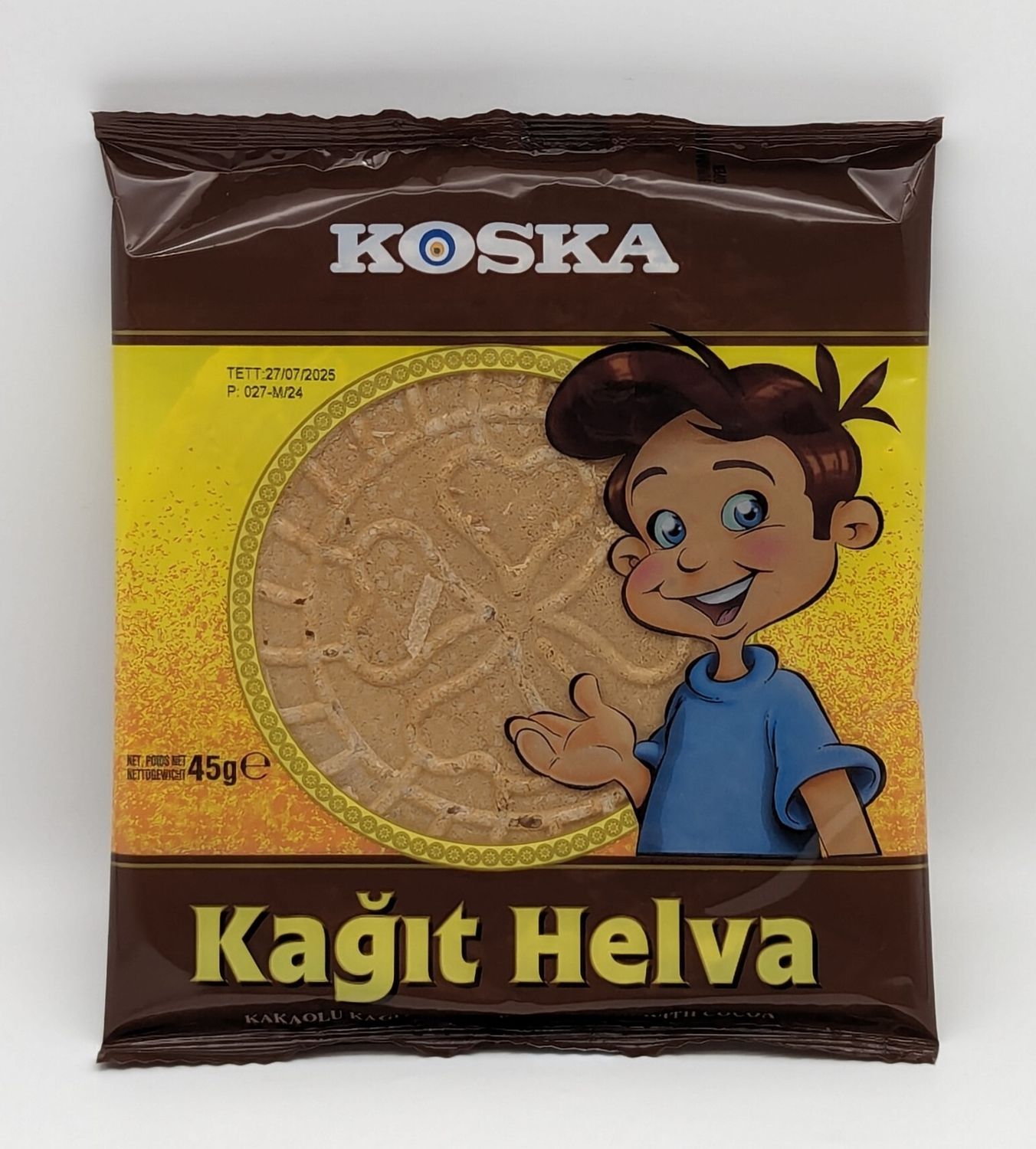 KOSKA Cocoa Wafer Halva 45g, Angle 1