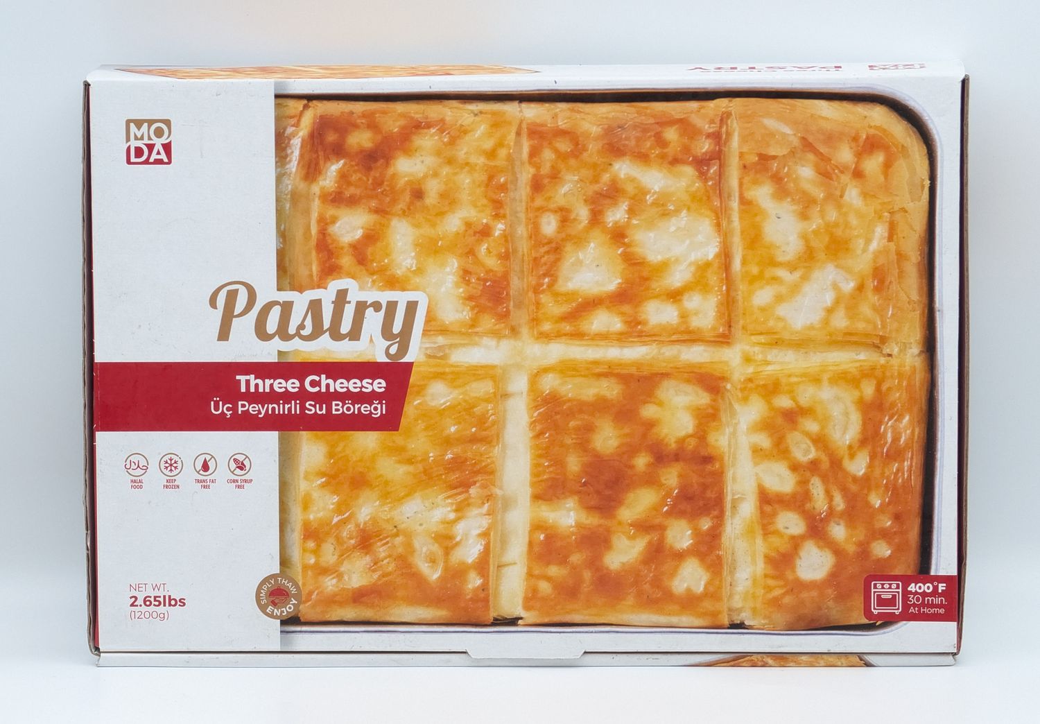 MODA Three Cheese Pastry Su Boregi 2.75lb 1.25kg