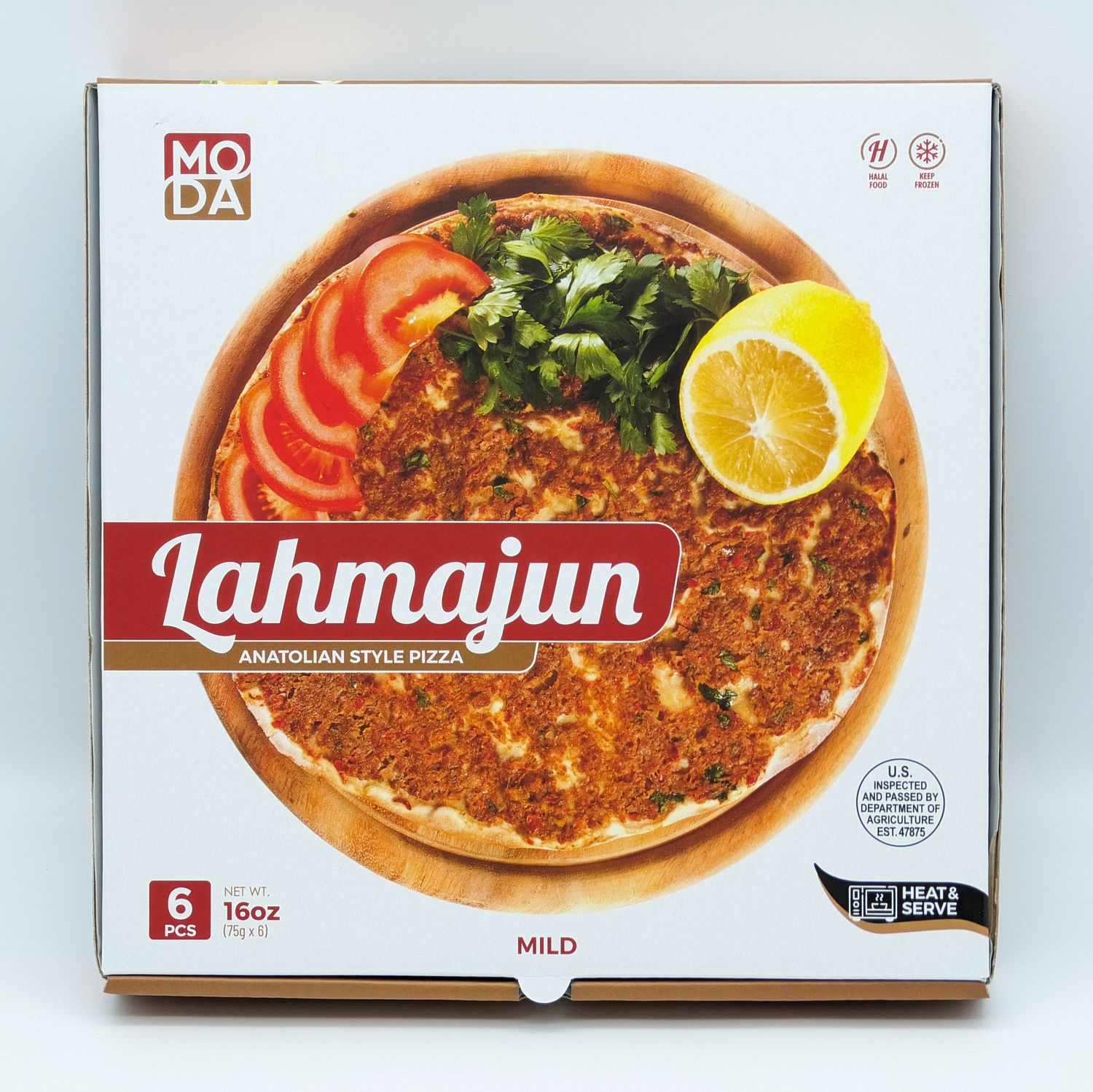 MODA Mild Lahmacun Lahmajun 16oz (75.6g x 6pcs) (Frozen)