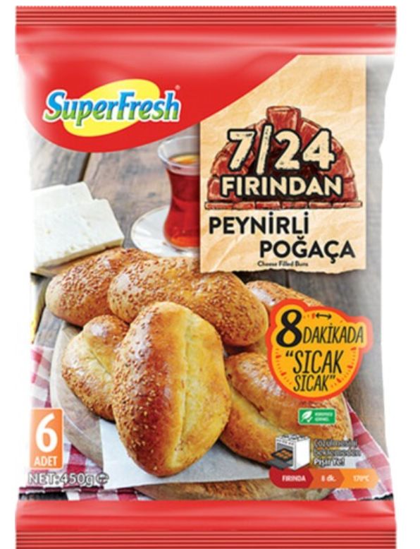 SUPERFRESH Turkish Pastry (Pogaca) with Cheese 75g 6pcs