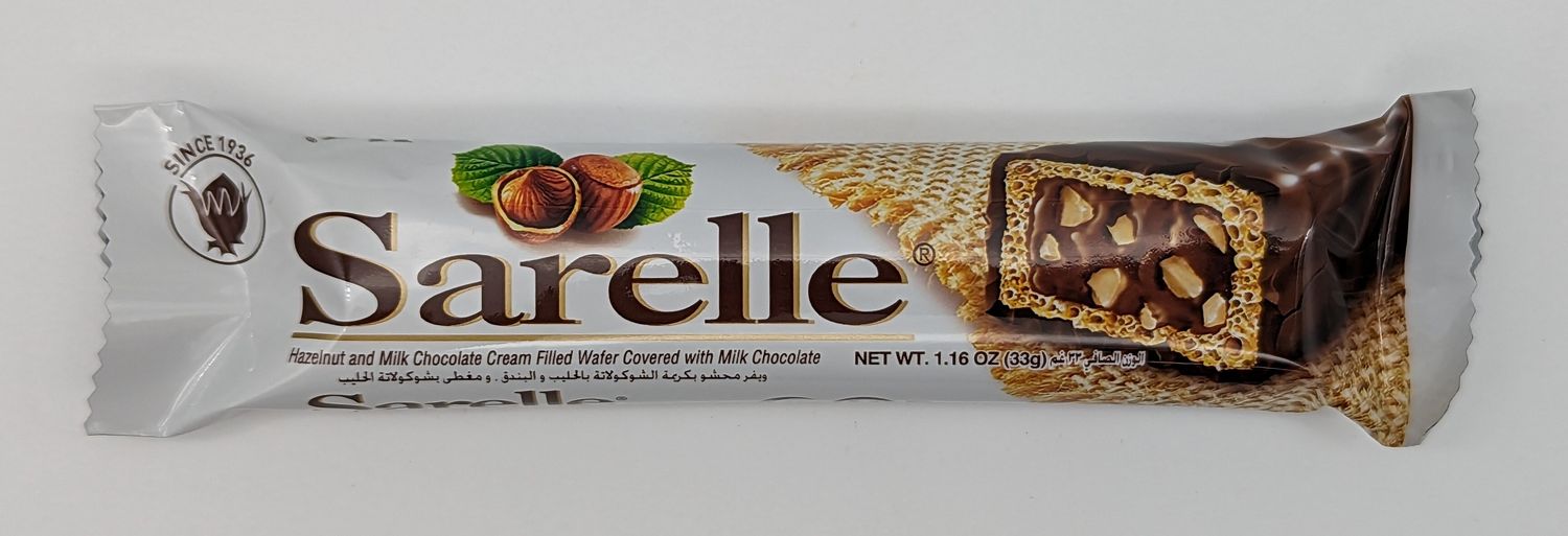 SARELLE Chocolate Wafer with Hazelnut &amp; Milk Chocolate Cream Filling 33g