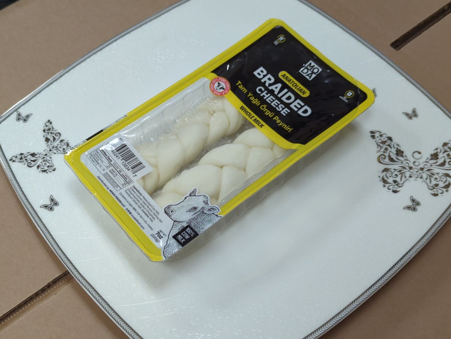 MODA Anatolian Braided Cheese Tam Yagli Orgu Peyniri Whole Milk 200g