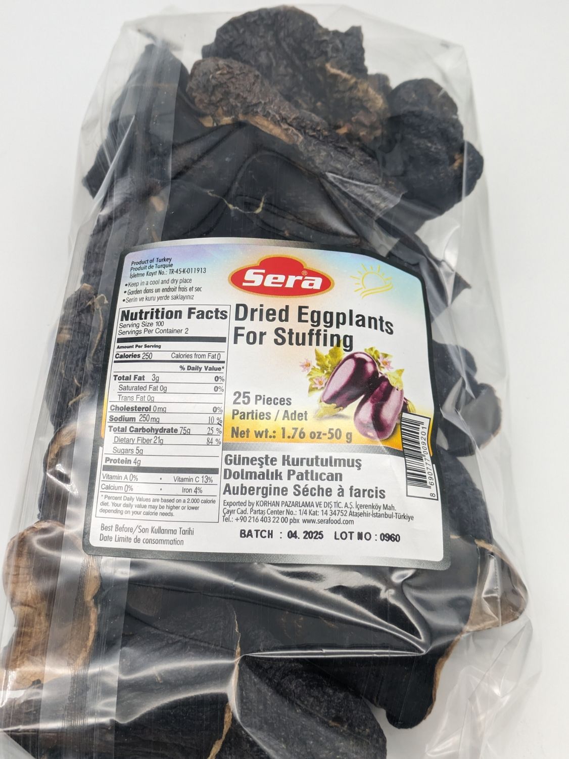 SERA Dried Eggplant - Kuru Dolmalik Patlican