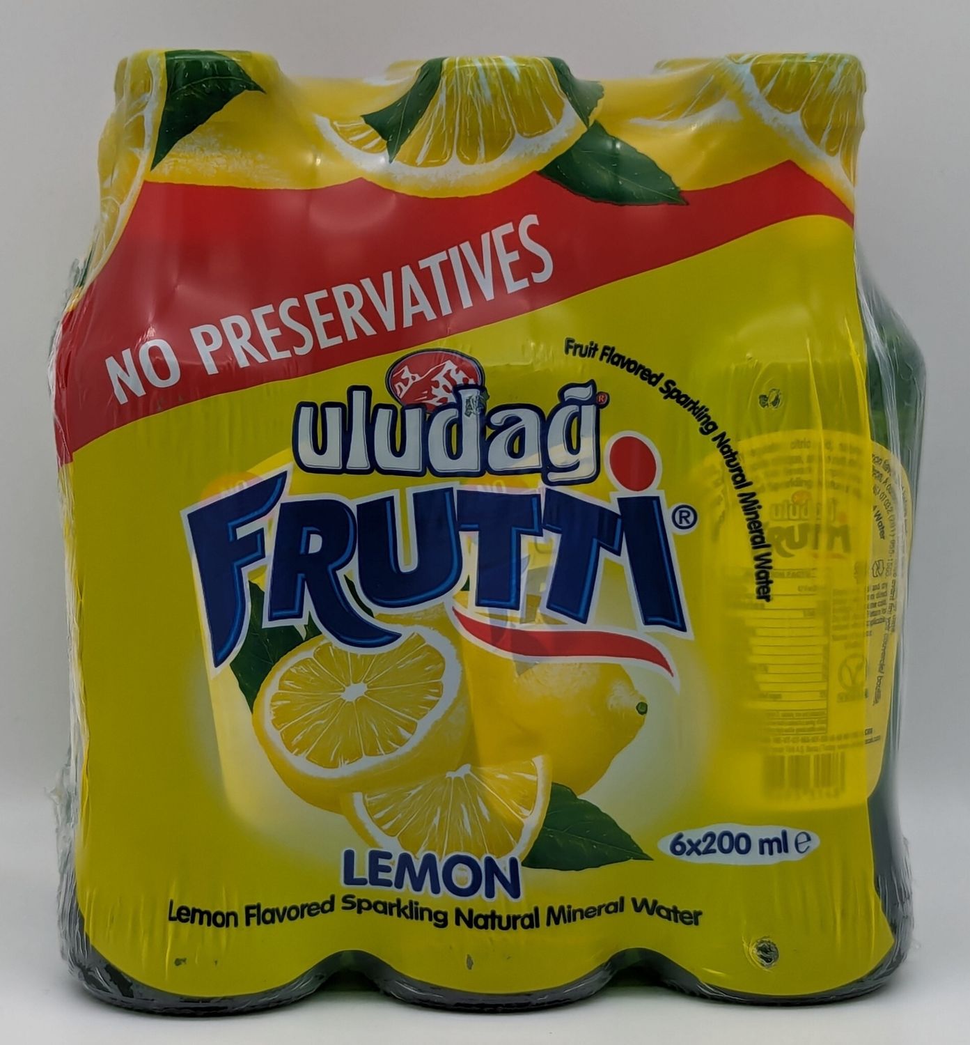 ULUDAG Frutti Mineral Water with Lemon 200mL Glass x 6pcs