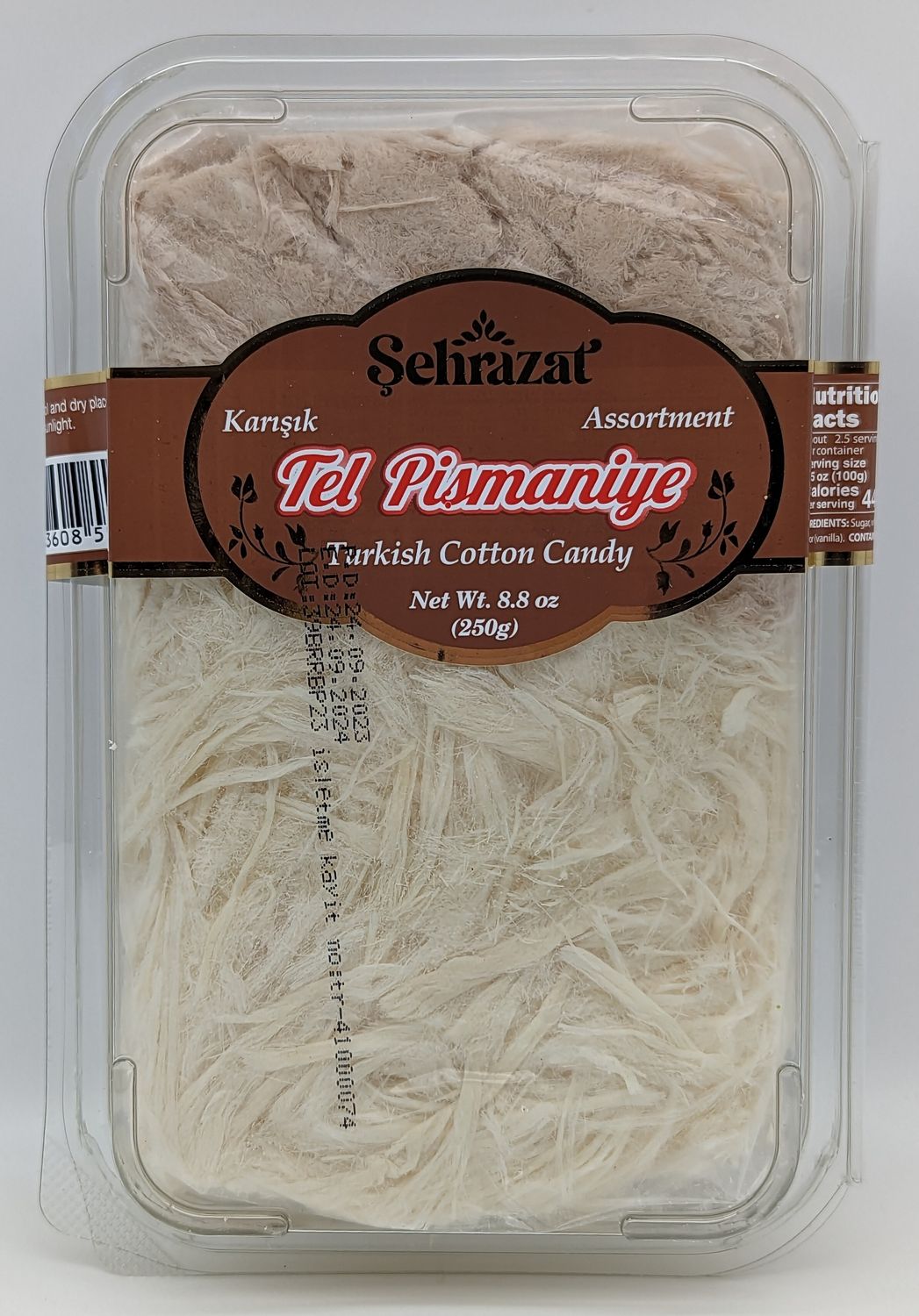 SEHRAZAT Tel Pismaniye - Turkish Cotton Candy Vanilla &amp; Cacao 250g