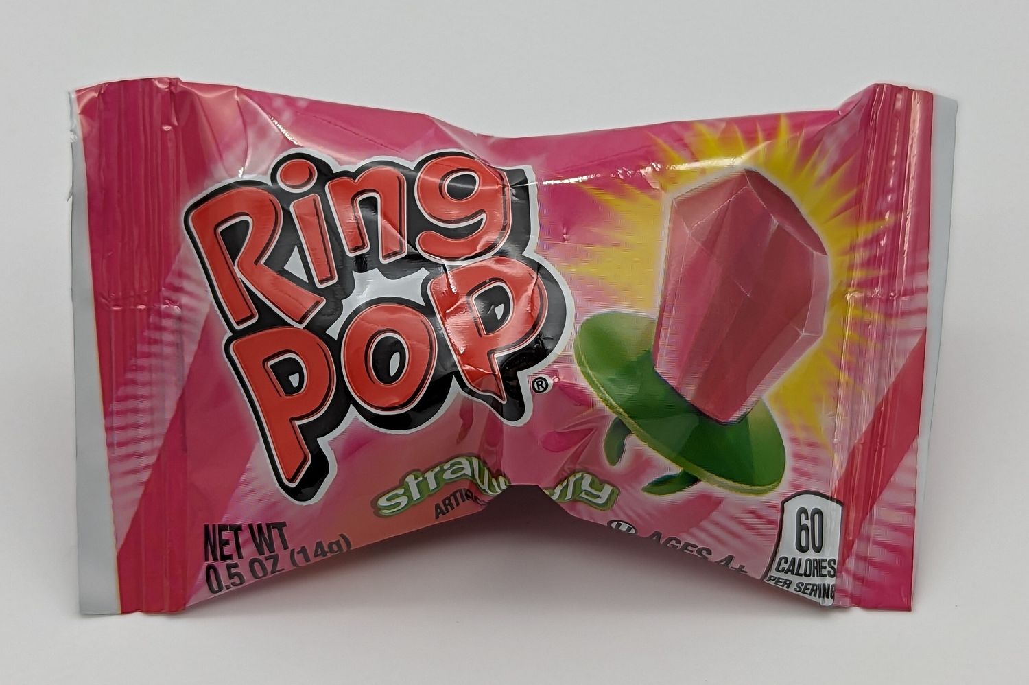 RING POP Mixed Candy 0.5oz 1pcs, Flavor: Original - Strawberry