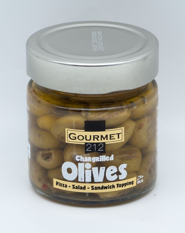 GURME 212 Gourmet Chargrilled Green Olives 7oz