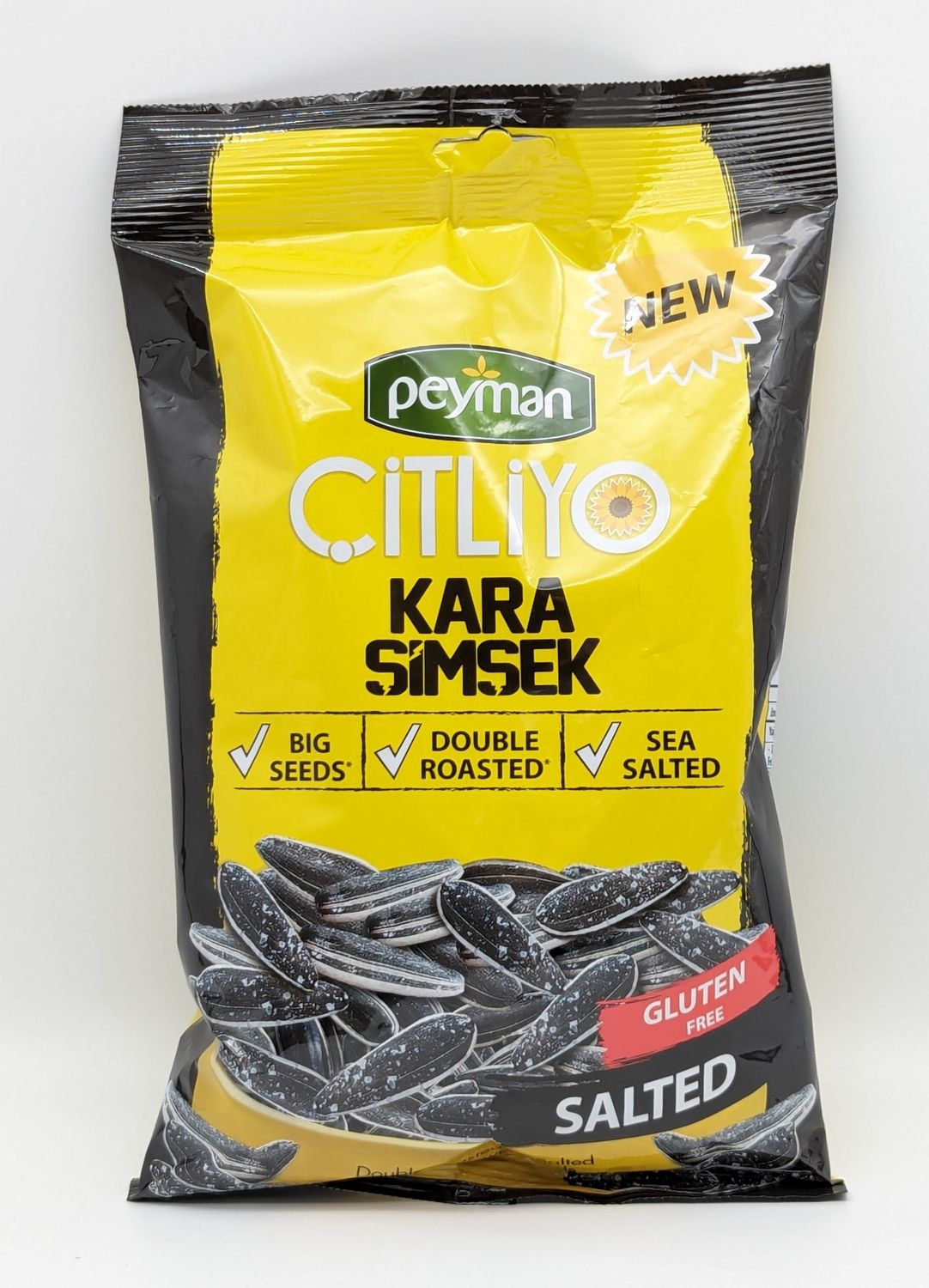 PEYMAN Citliyo Kara Simsek Sea Salted &amp; Double Roasted Black Sunflower Seeds 284g