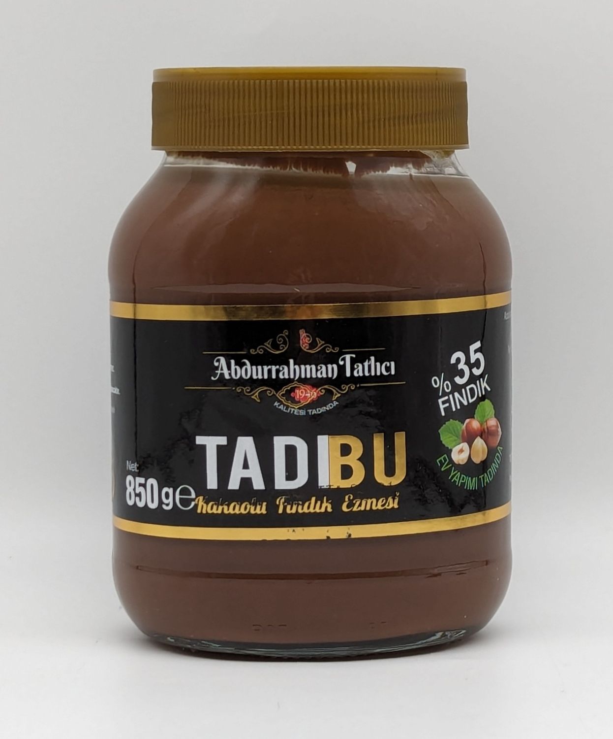 ABDURRAHMAN TATLICI Tadibu Kakaolu Findik Ezmesi - Hazelnut Paste with Cocoa 850g