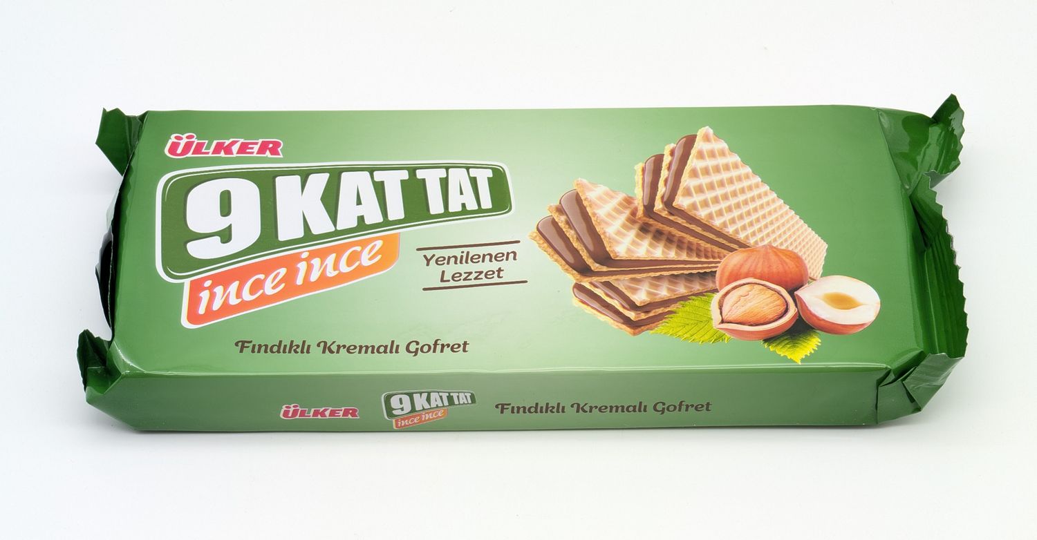 ULKER 9 Kat Tat Hazelnut Chocolate Cream Wafer 114g