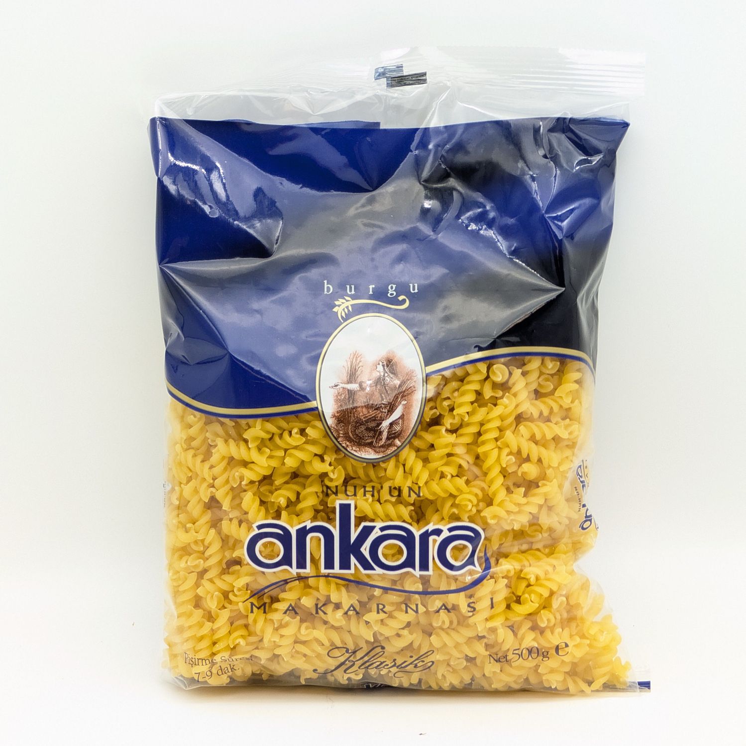 NUHUN Ankara Fusilli Burgu - Plain Short Pasta 500g
