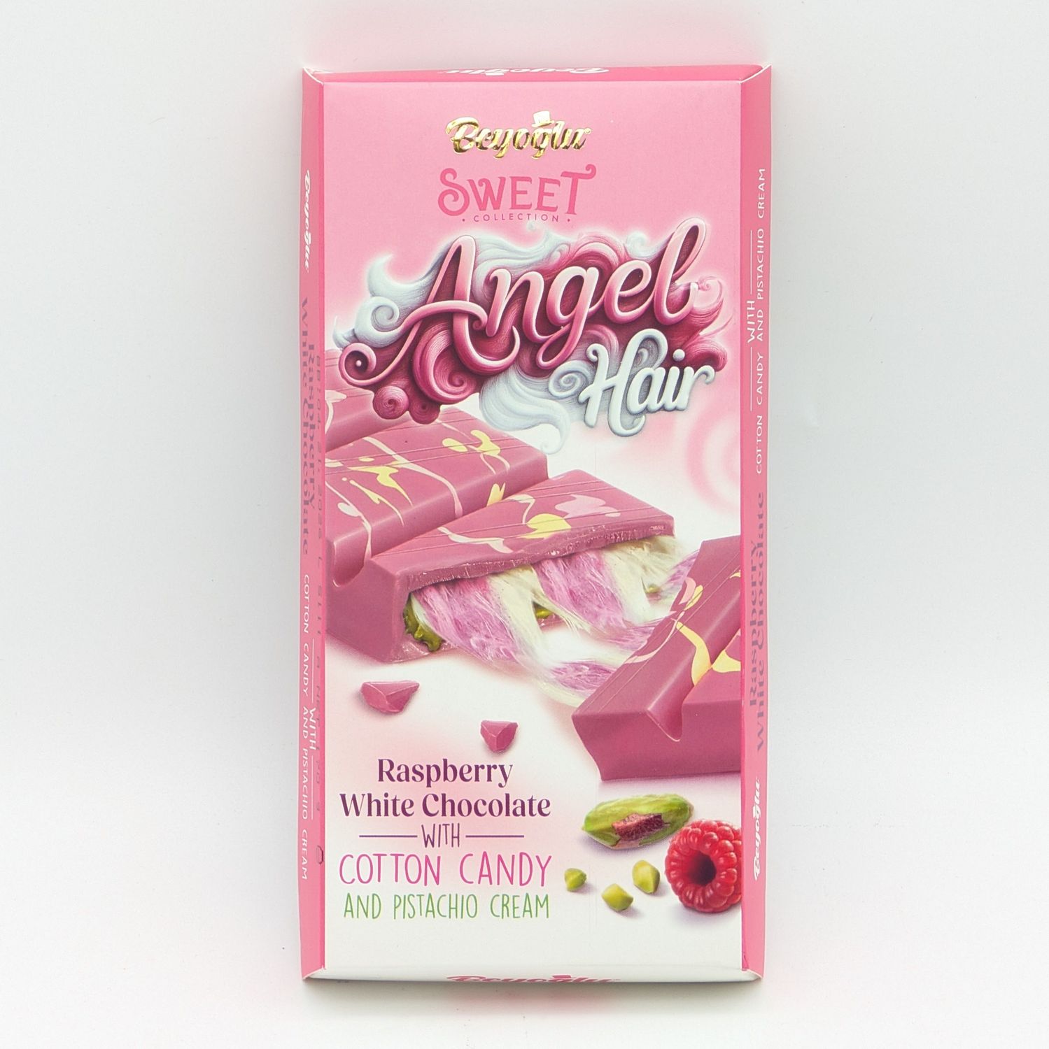 BEYOGLU Angel Hair  Raspberry White Chocolate with Cotton Candy and Pistachio Cream 170g