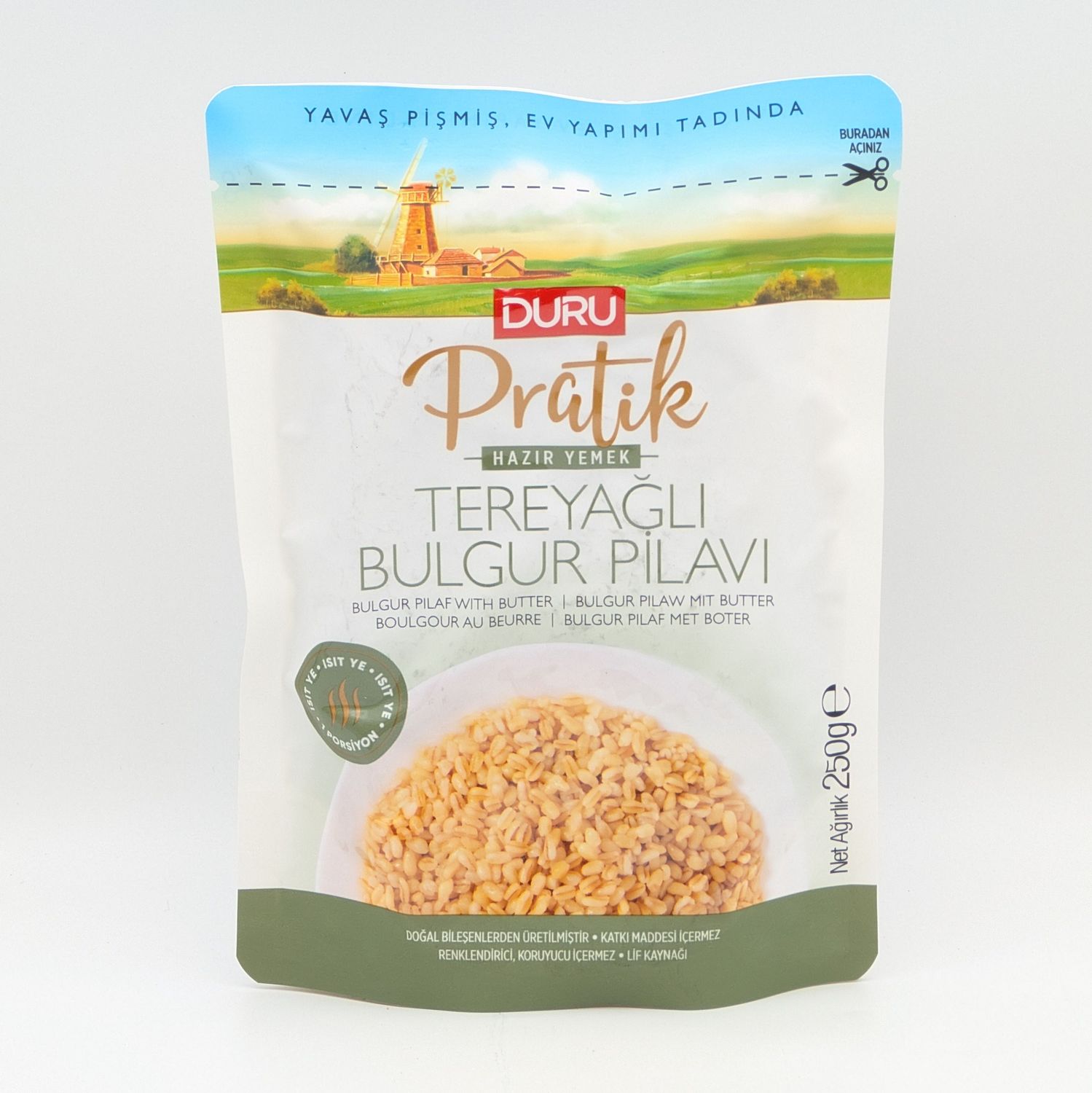 DURU PRATIK Bulgur Pilaf Rice with Butter - Tereyagli Bulgur Pilavi 250g