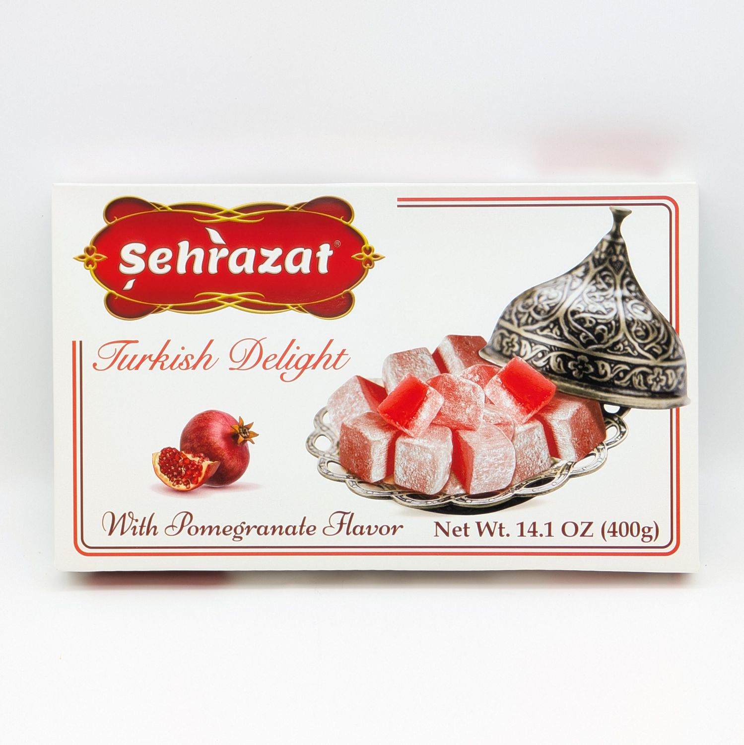SEHRAZAT Turkish Delight with Pomegranate Flavor - Nar Aromali Lokum 400g