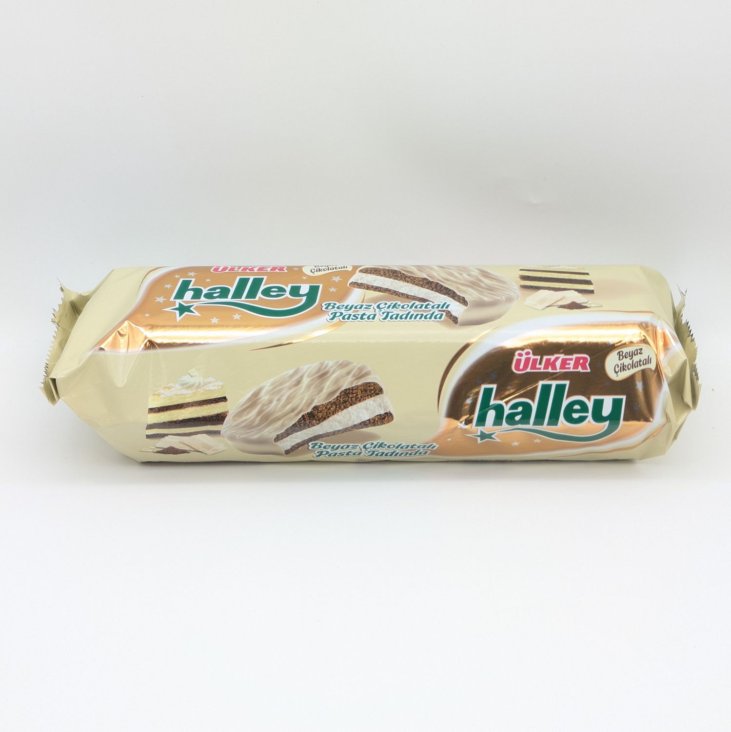 ULKER Halley White Chocolate Cake Flavored - Beyaz Cikolatali Pasta Tadinda 210g