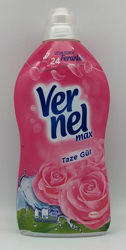 VERNEL Max Taze Gul Konsantre Yumusatici - Fresh Rose Concentrated Softener 1440mL