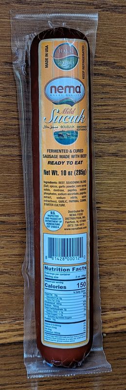 NEMA Beef Stick Sujuk Mild 10oz