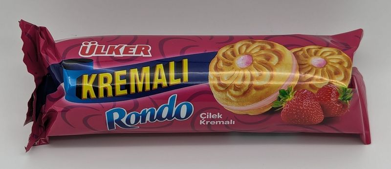 Ulker Rondo Old ULKER Rondo Cilekli Kremali Biskuvi - Sandwich Biscuits with Strawberry ...
