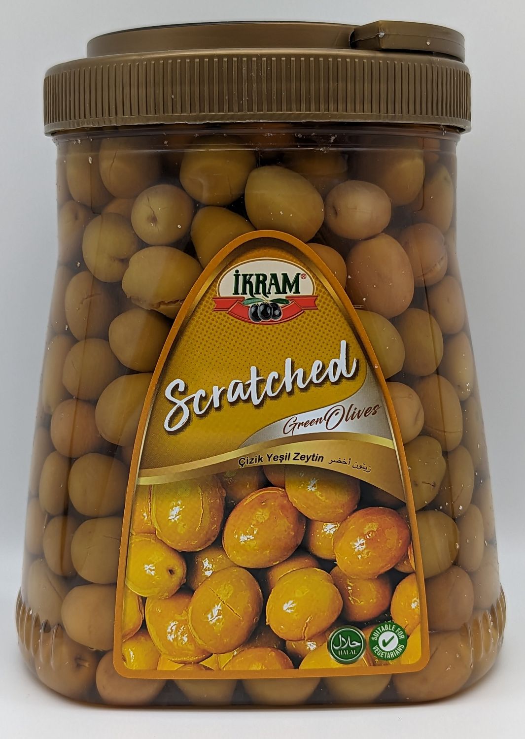 IKRAM Green Olives Scratched 950g Pet