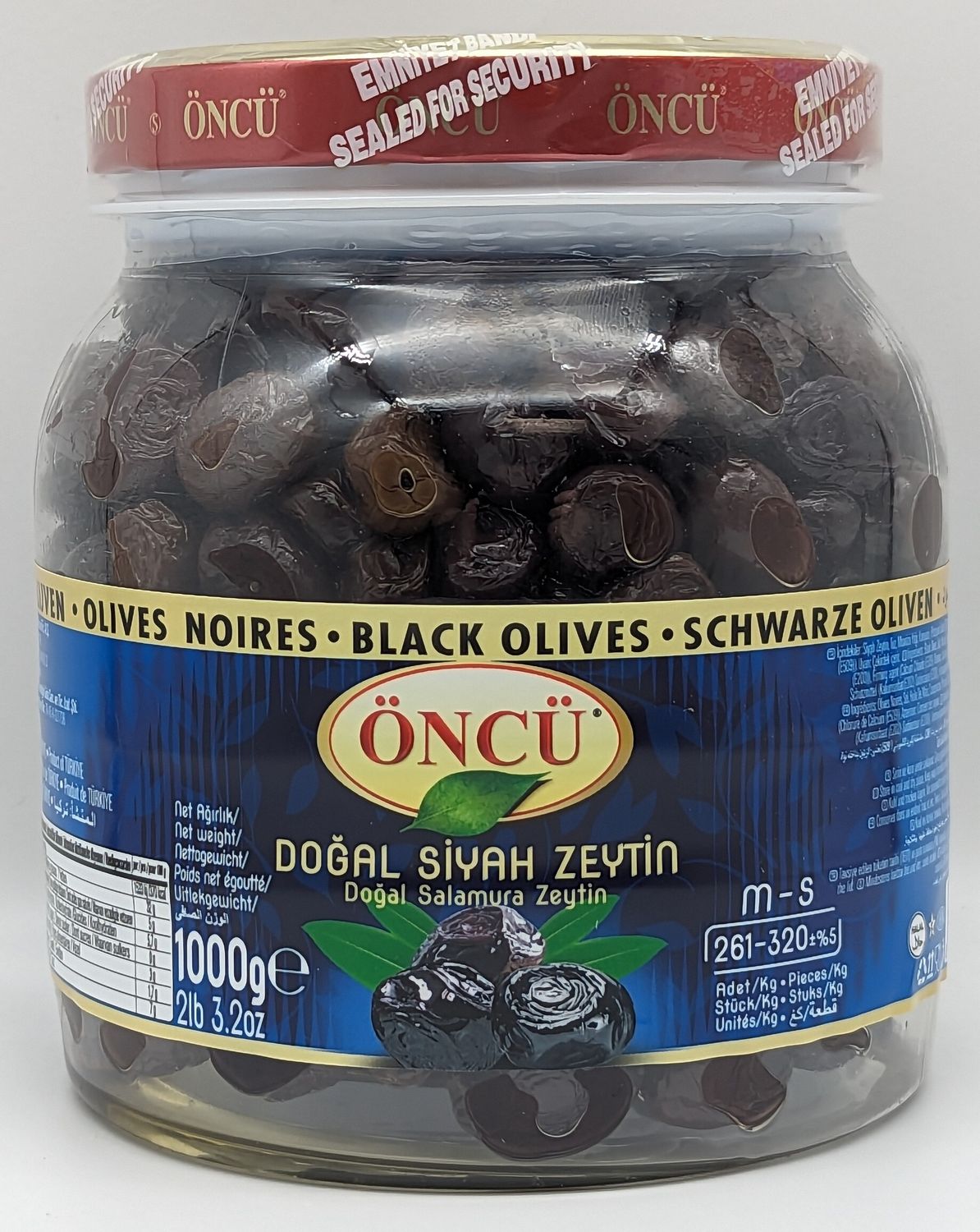 ONCU Siyah Zeytin M-S - 261-320 Pieces Black Olives 1kg
