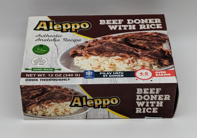 ALEPPO Chicken Doner with Rice 12oz - Chicken Gyro Over Cooked Rice 340g
