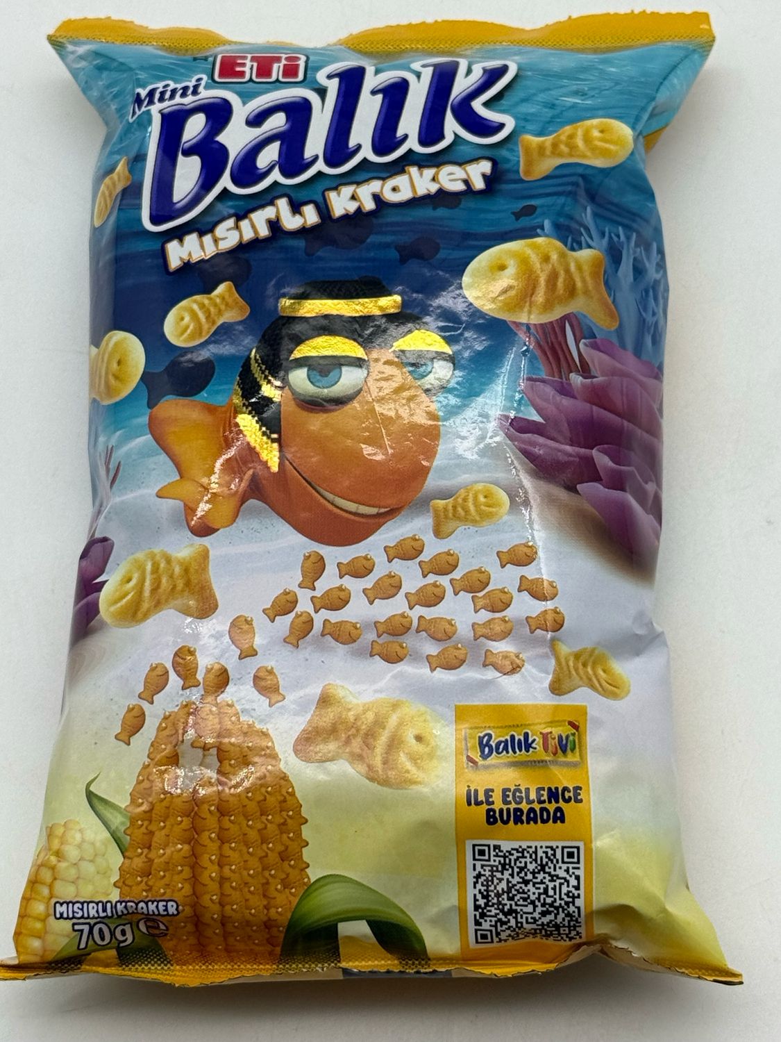 ETI Fish-shaped Crackers with Corn - Misirli Balik Kraker 70g