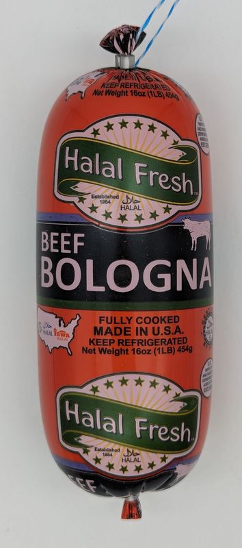 HALAL FRESH Beef Bologna 1lb