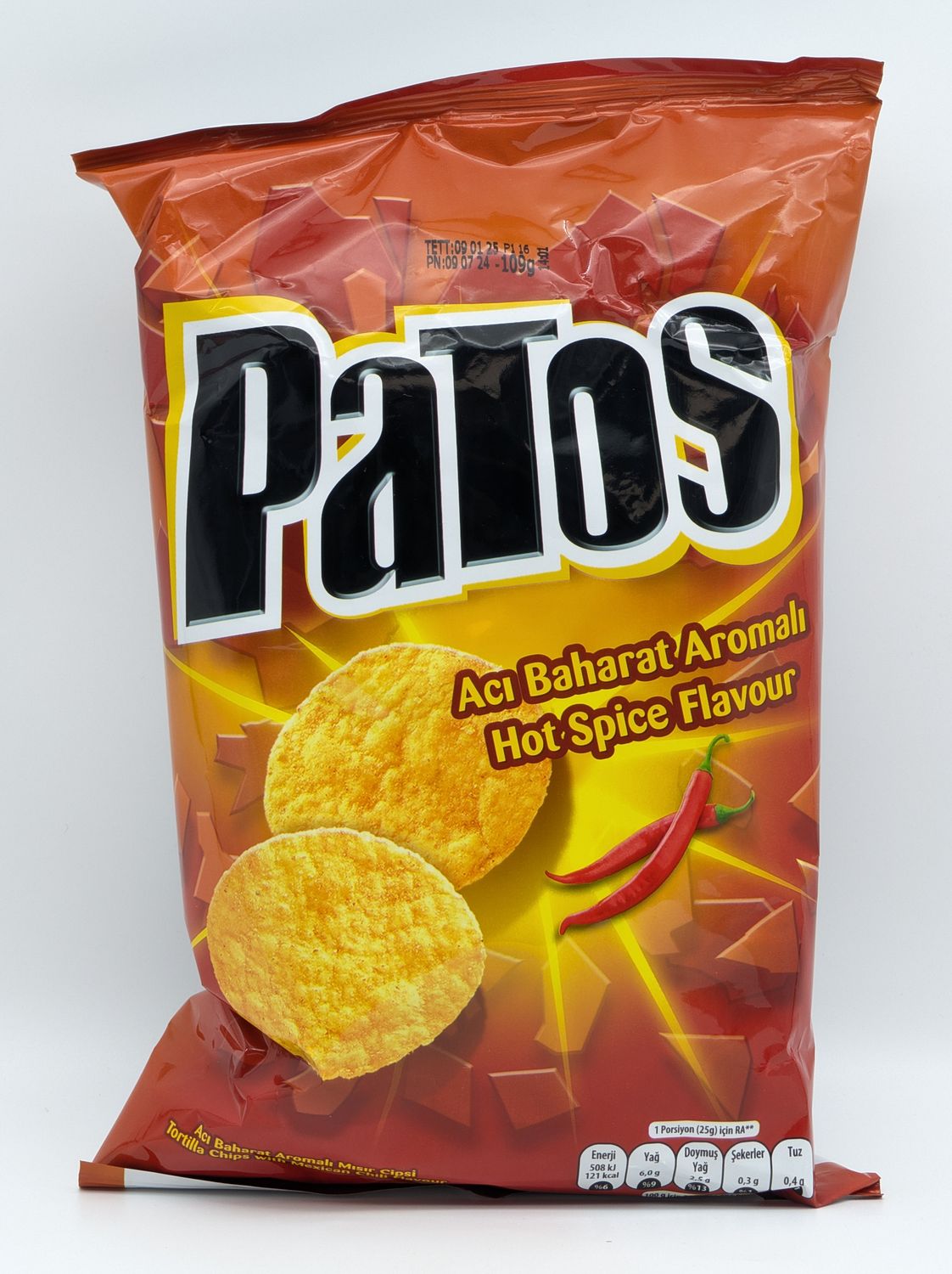 PATOS Aci Baharat Aromali Cips - Hot Spice Flavour Chips 109g