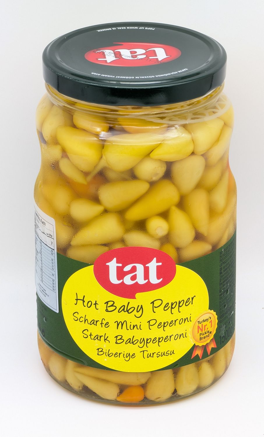 TAT Hot Pickled Baby Pepper Biberiye Tursusu Isot 1700mL 1500g/870g