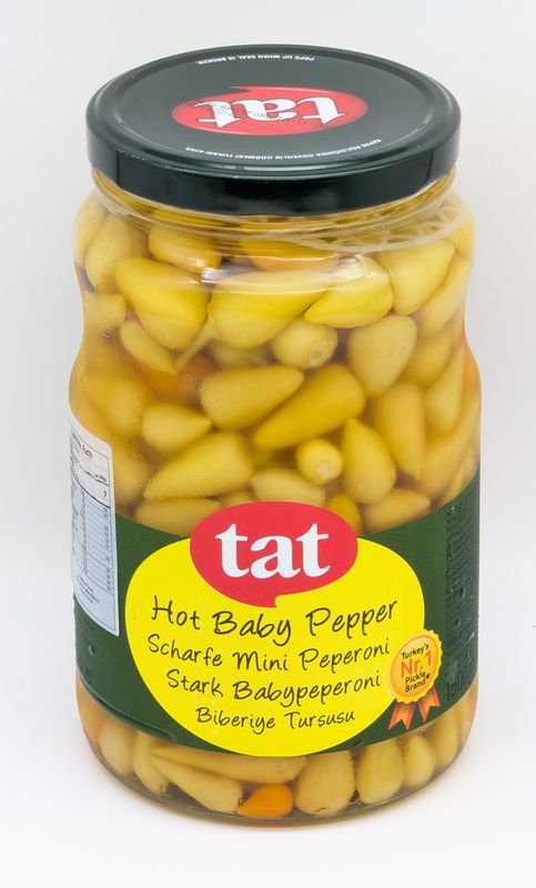 TAT Hot Pickled Baby Pepper Biberiye Tursusu Isot 1700mL 1500g/870g