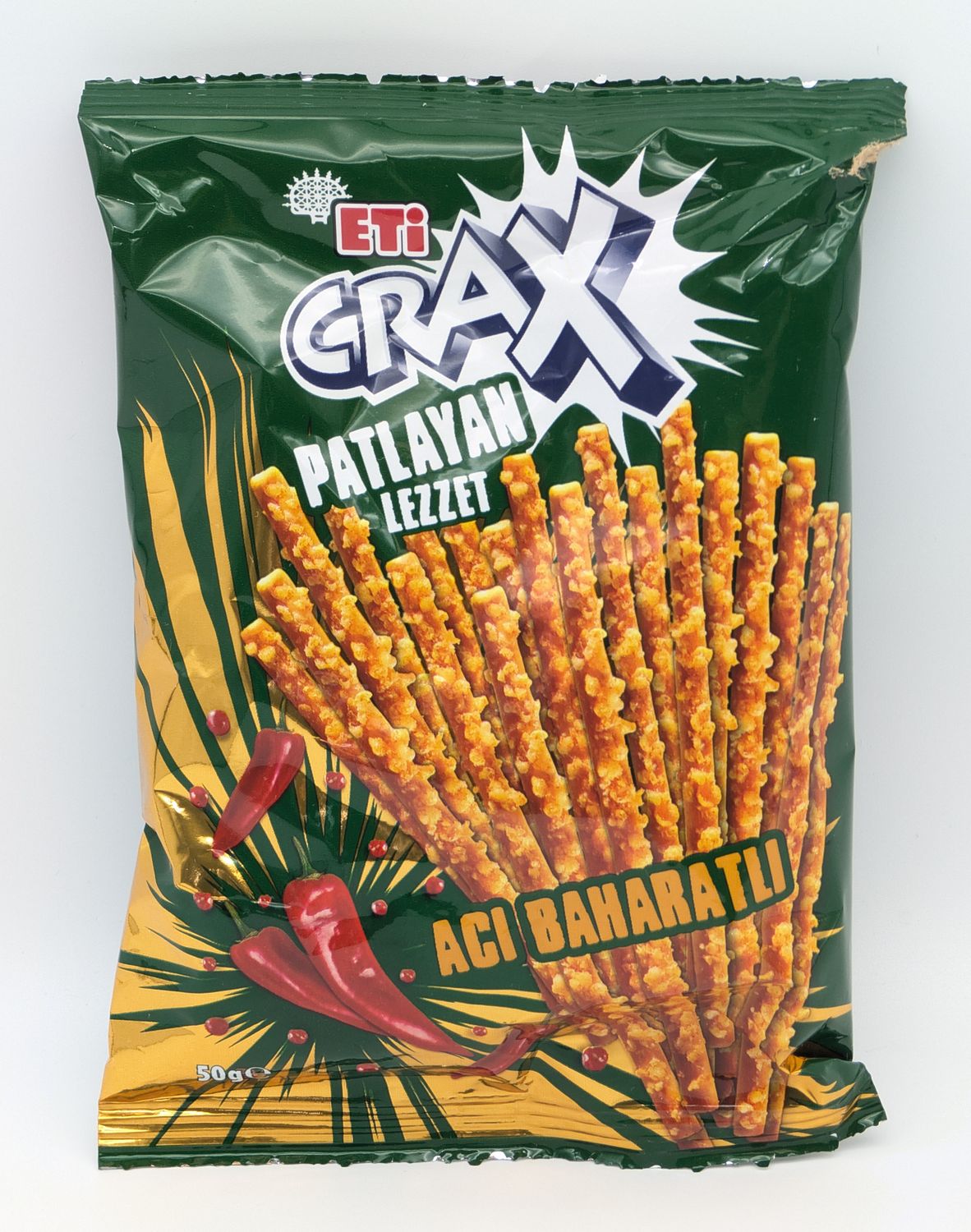 ETI Crax Spicy Herbs Stick Cracker Aci Baharatli Cubuk Kraker 50g