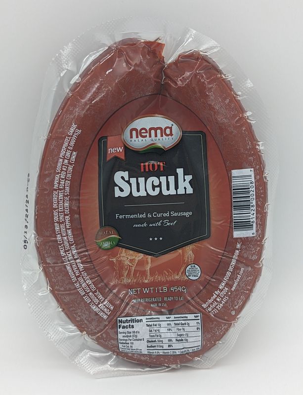 NEMA Halal Beef Soudjouk Hot (Sucuk)