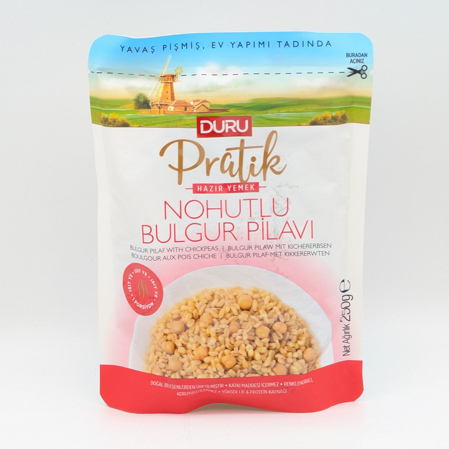 DURU PRATIK Bulgur Pilaf Rice with Chickpeas - Nohutlu Bulgur Pilavi 250g