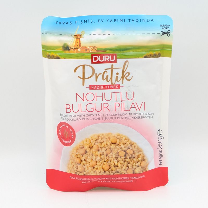 DURU PRATIK Bulgur Pilaf Rice with Chickpeas - Nohutlu Bulgur Pilavi 250g