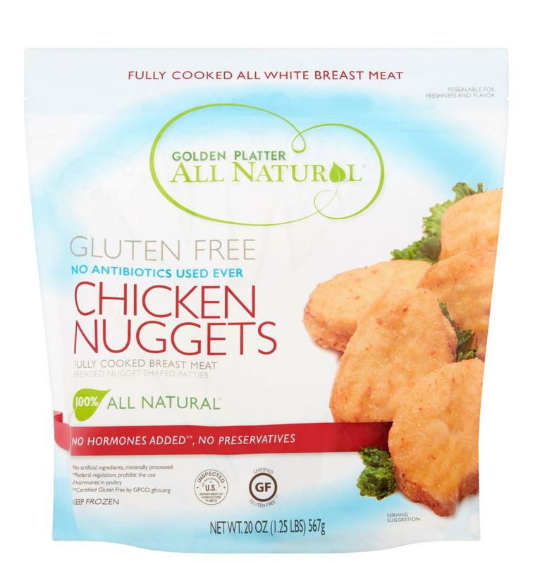 Golden Platter All natural gluten free Chicken Nuggets 20 oz