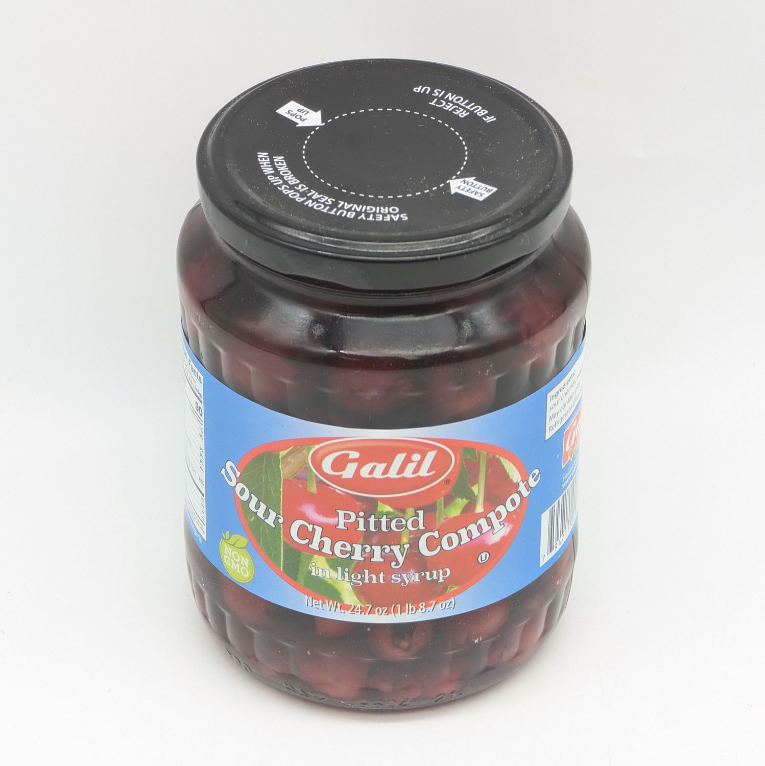 GALIL Pitted Sour Cherry Cherries Compote in Light Syrup 24.7oz