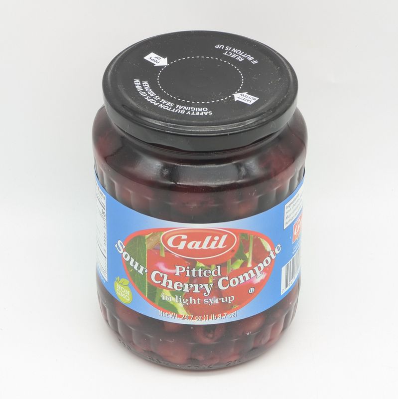 GALIL Pitted Sour Cherry Cherries Compote in Light Syrup 24.7oz