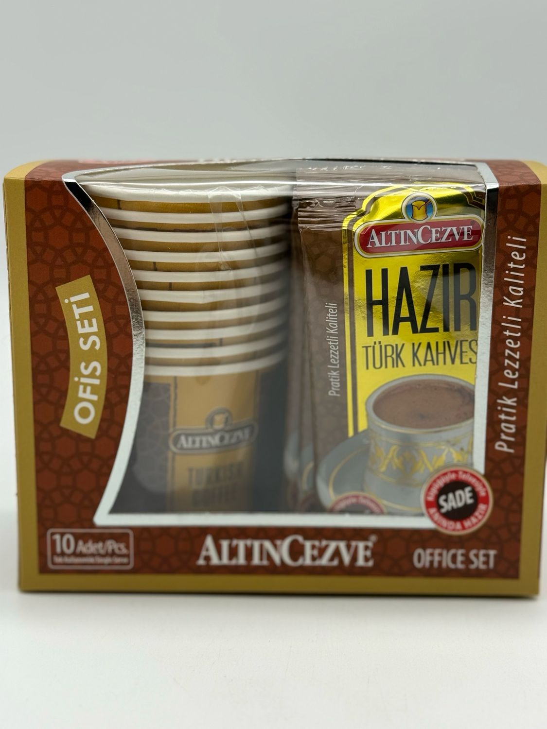 AltinCezve Ready to Drink Turkish Coffee sugarless 10 pcs