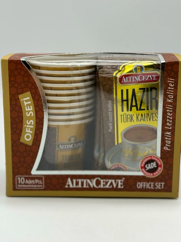 AltinCezve Ready to Drink Turkish Coffee sugarless 10 pcs
