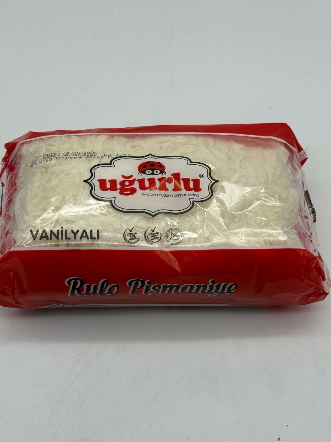 UGURLU Rulo pismaniye 220g Turkish Floss Halva with Vanilla